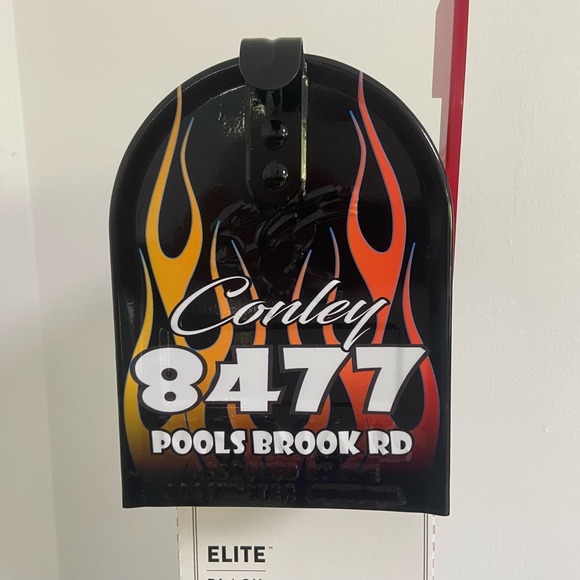 Custom Mailbox with Hotrod Flames. Add your name & address optional. Gift ideas - Picture 10 of 10